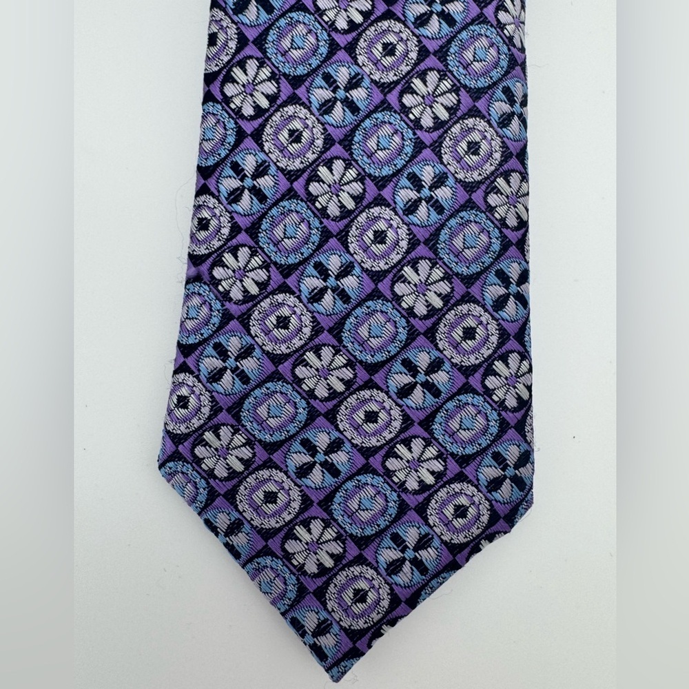 Boys elegant geometric design clip on neck tie dress outfit kids one size floral